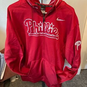 Philadelphia Phillies Nike Full Zip hoodie Red XL